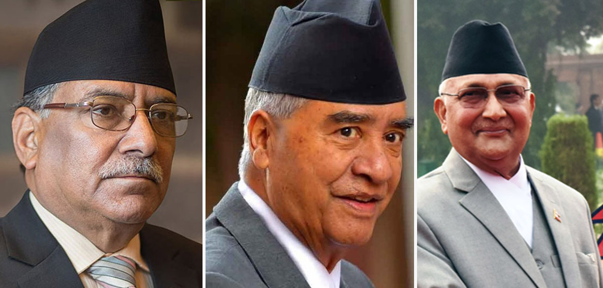 दाहाल, ओली र देउवा छलफलमा